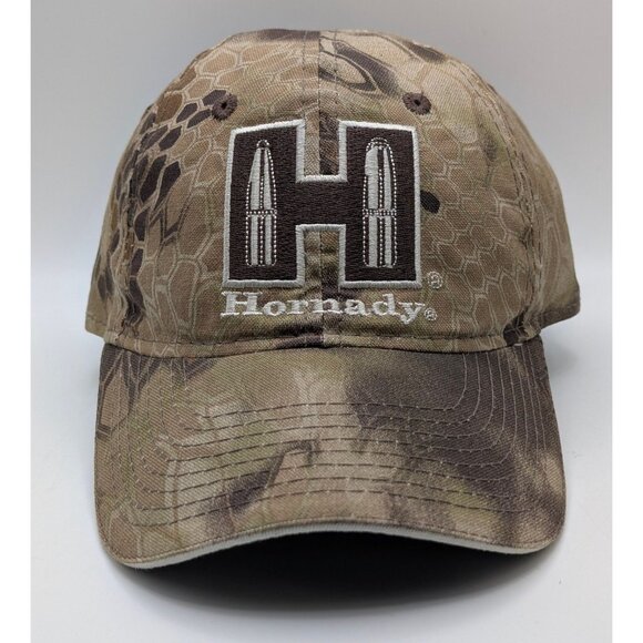 Hornady Camo Adjustable Strap Back Hat Outdoor Cap Hunting Camouflage Ammo - Picture 2 of 5